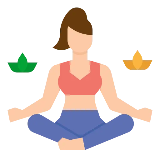 Meditating woman logo